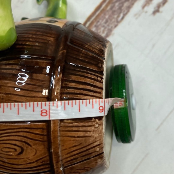 Vintage Lefton Pixie Elf Barrel O Money Bank Marika’s Original - Picture 11 of 13